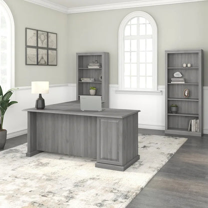 Bush Furniture Saratoga L Shaped Computer Desk with Drawers