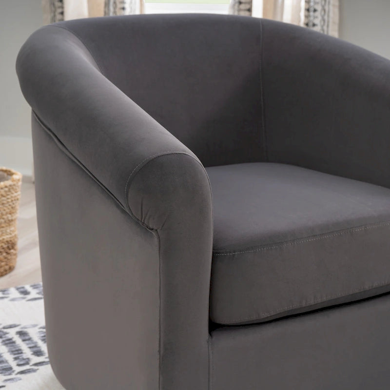 Moriarty Velvet Swivel Chair