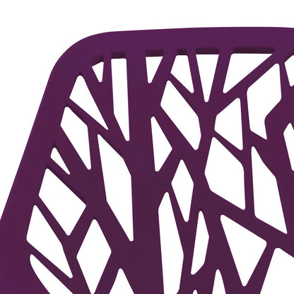 Asbury Stackable Dining Chair with Chrome Legs (Set of 2) Modern Cut-Out Design Backrest Side Chair