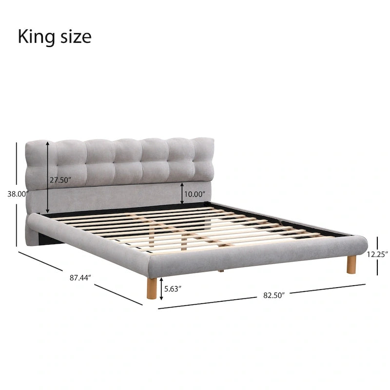 Christopher Knight Home Full/Queen/King Size Boucle Upholstered Platform Bed