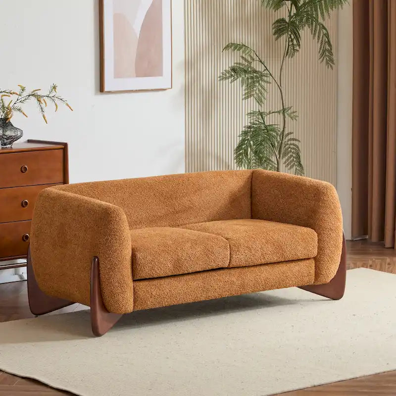 Alma Upholstered Boucle Loveseat by Christopher Knight Home