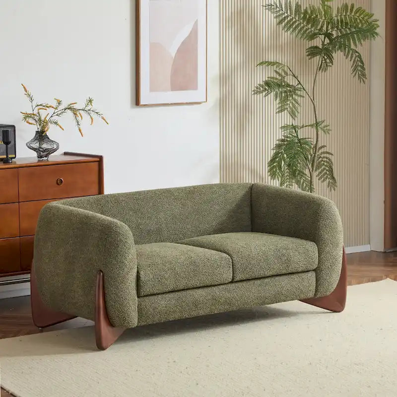 Alma Upholstered Boucle Loveseat by Christopher Knight Home