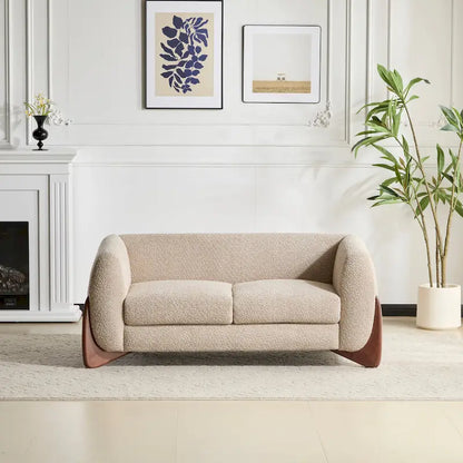 Alma Upholstered Boucle Loveseat by Christopher Knight Home