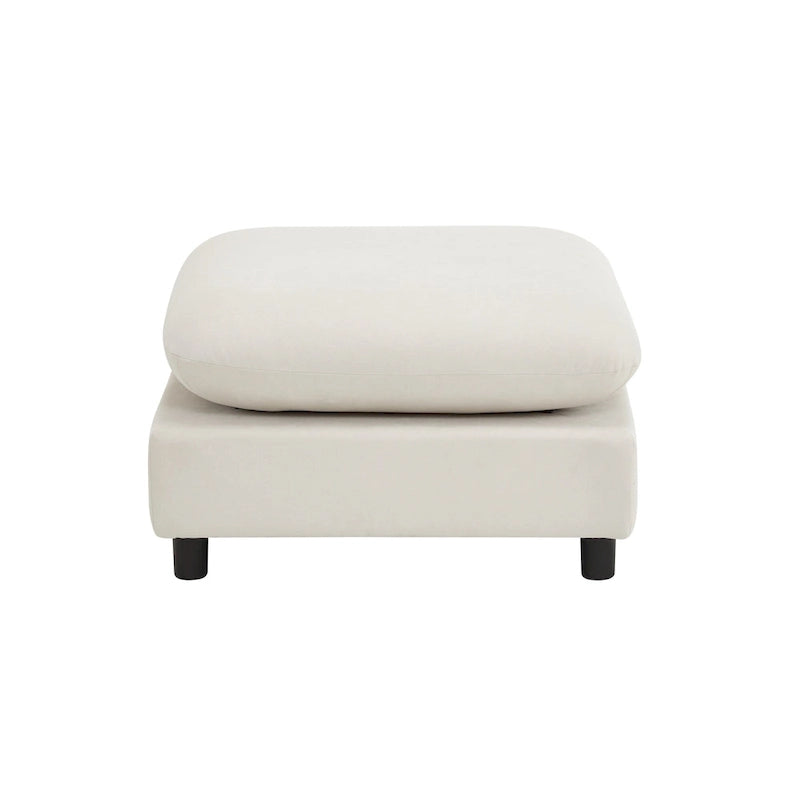 Christopher Knight Home - Evelyn Modern 2-Seater Modular Upholstery Sectional Loveseat Sofa with Ottoman