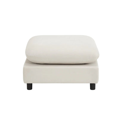 Christopher Knight Home - Evelyn Modern 2-Seater Modular Upholstery Sectional Loveseat Sofa with Ottoman