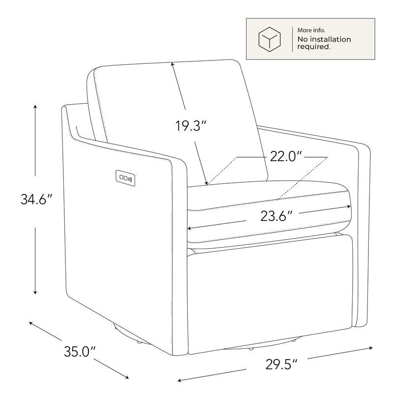 Nora Power Swivel Recliner Chair Accent Chair Wall Hugger