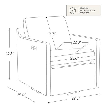 Nora Power Swivel Recliner Chair Accent Chair Wall Hugger