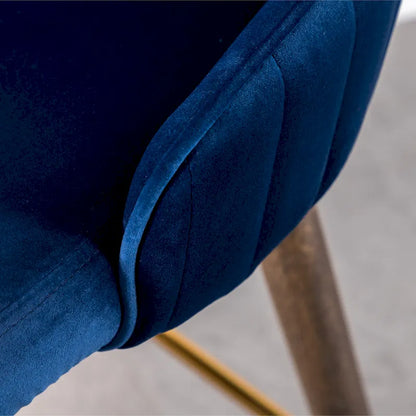 Modern Set of 2 Fabric Bar Stools with Foam-Padded Backrest Seat, Solid Wood Legs, for Kitchen Island Dining Room Living Room