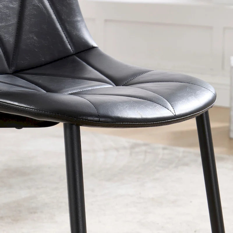 Dining Chairs Set of 4 with Metal Legs and High Back