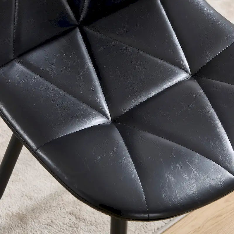 Dining Chairs Set of 4 with Metal Legs and High Back