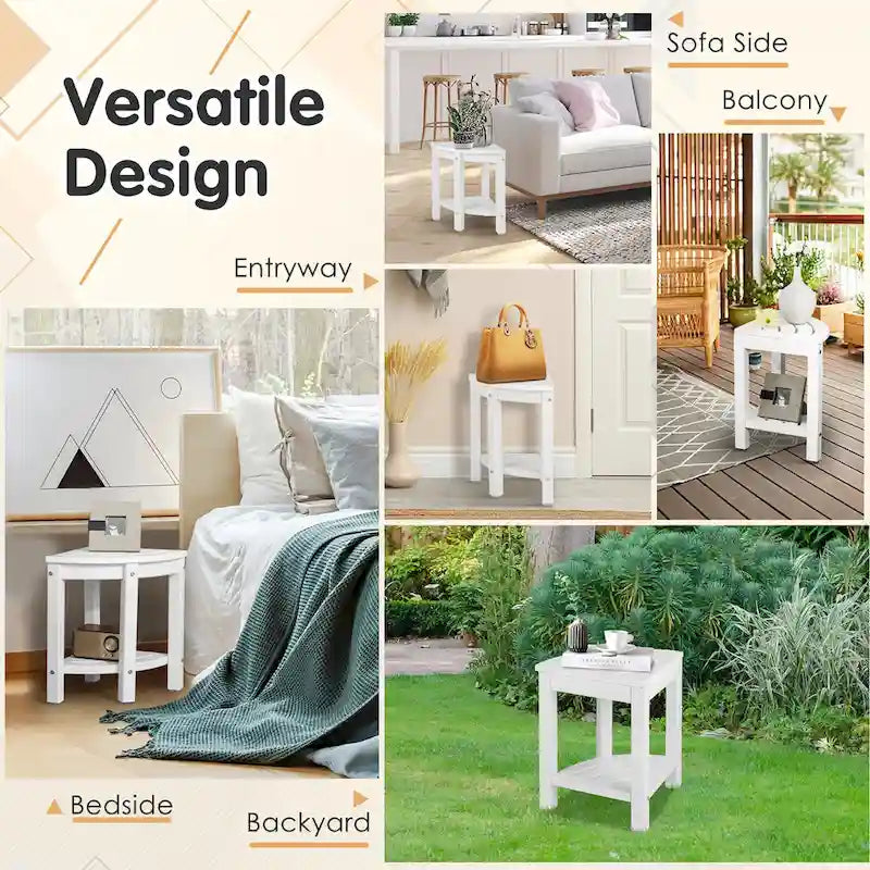 Gymax 2-Tier Corner Shower Bench Stool Waterproof Bathroom Stool Heavy