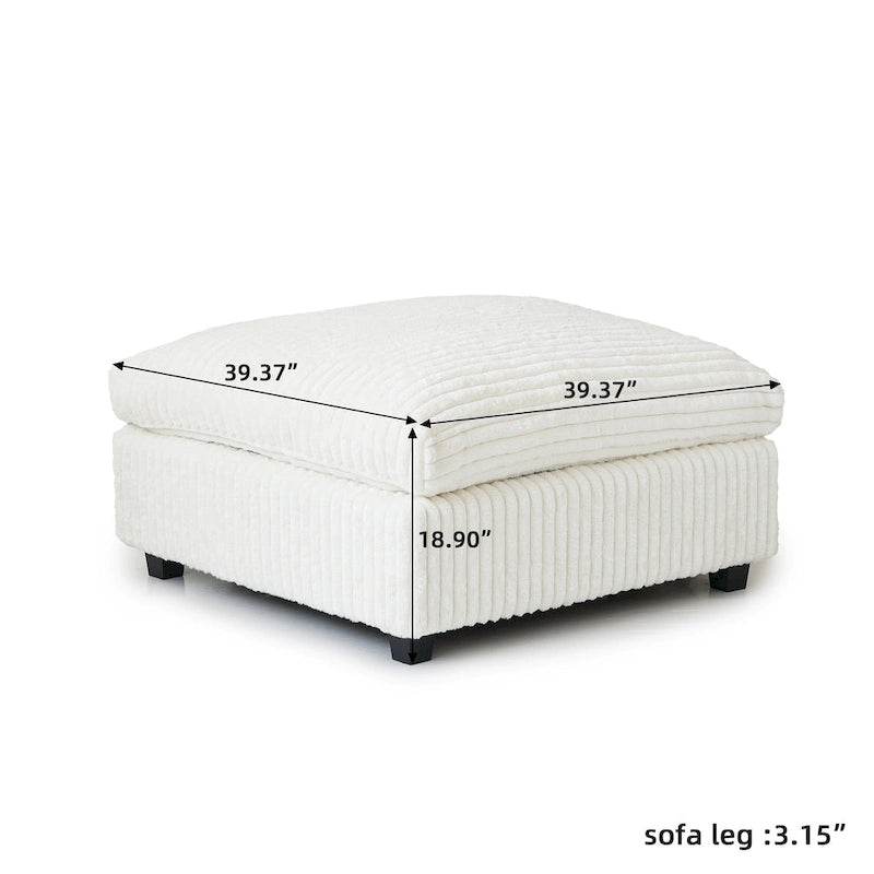 Modular Sectional Couch, Convertible V Shaped Sofa for Living Room, Deep Seat Cloud Sectional Couch, 5 Seat Comfy Modular Sofa