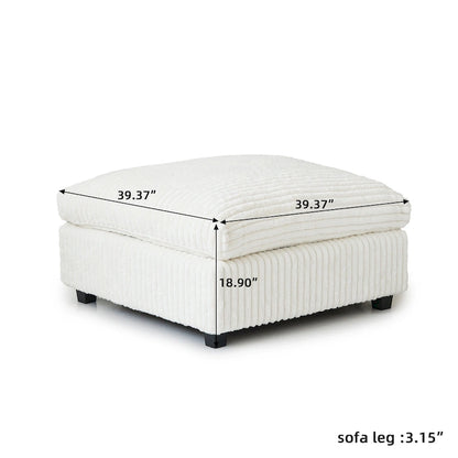 Modular Sectional Couch, Convertible V Shaped Sofa for Living Room, Deep Seat Cloud Sectional Couch, 5 Seat Comfy Modular Sofa