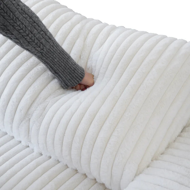 Modular Sectional Couch, Convertible V Shaped Sofa for Living Room, Deep Seat Cloud Sectional Couch, 5 Seat Comfy Modular Sofa