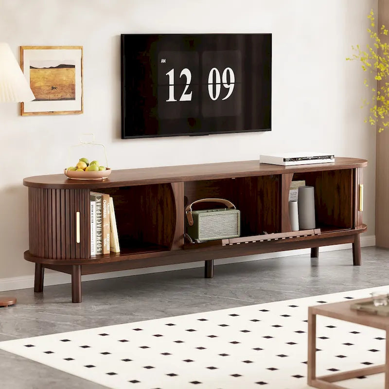 Farmhouse TV Stand for 75 TVs, Entertainment Center Wood TV Console Table