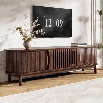 Farmhouse TV Stand for 75 TVs, Entertainment Center Wood TV Console Table