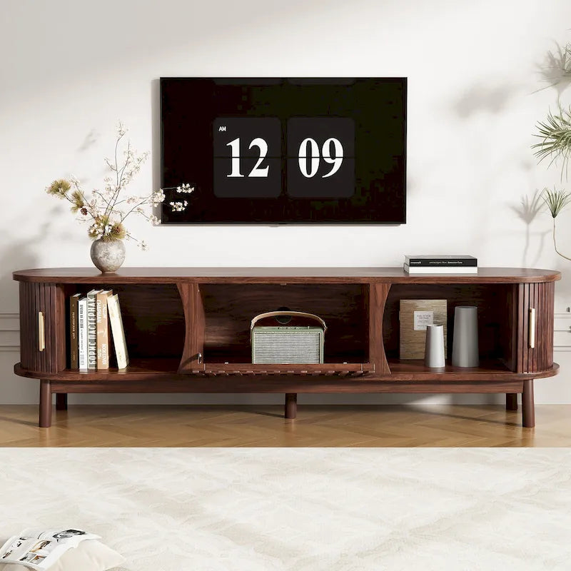 Farmhouse TV Stand for 75 TVs, Entertainment Center Wood TV Console Table