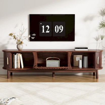 Farmhouse TV Stand for 75 TVs, Entertainment Center Wood TV Console Table