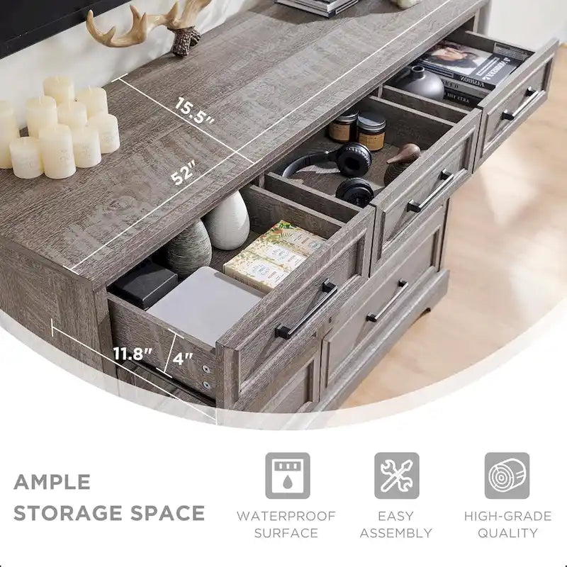 Farmhouse 9 Drawers Dresser Chests for Bedroom, Wood Chest of Drawers