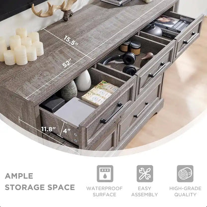 Farmhouse 9 Drawers Dresser Chests for Bedroom, Wood Chest of Drawers