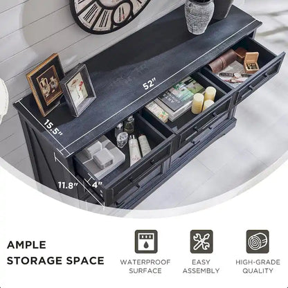 Farmhouse 9 Drawers Dresser Chests for Bedroom, Wood Chest of Drawers