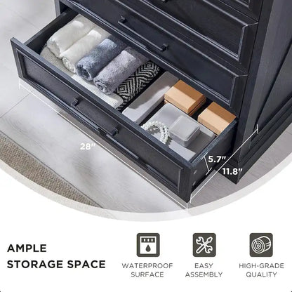 Farmhouse 5 Drawer Dresser for Bedroom, Modern Chest of Drawers