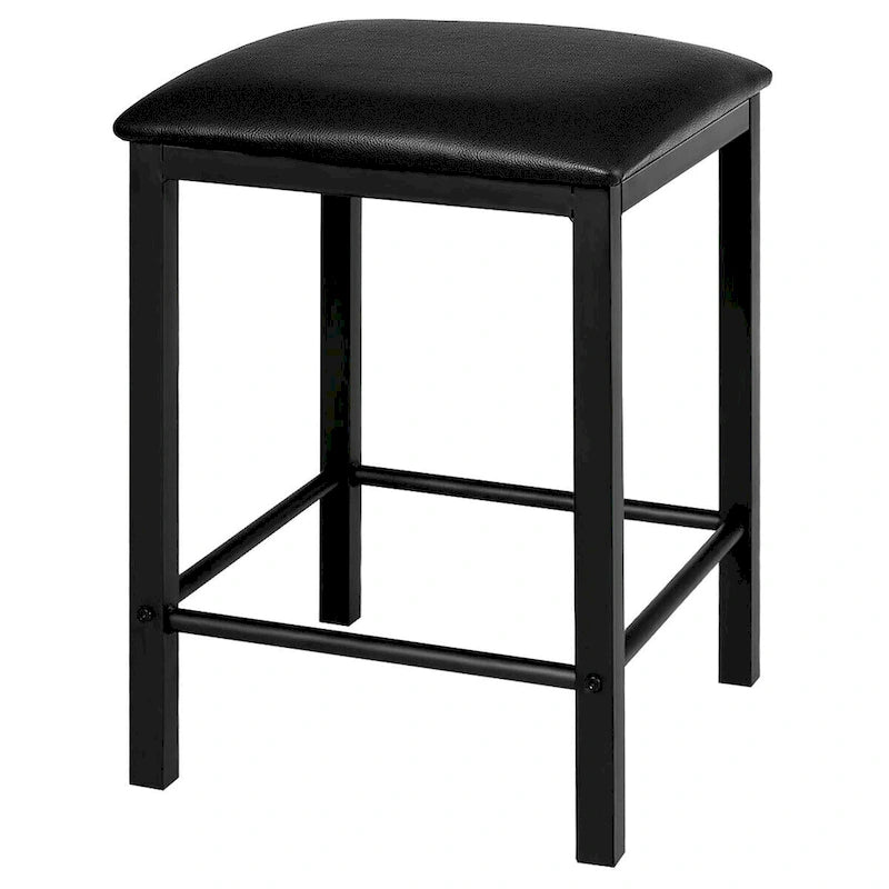 Costway 3 Piece Counter Height Dining Set Faux Marble Table 2 Chairs