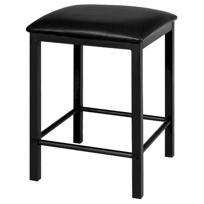 Costway 3 Piece Counter Height Dining Set Faux Marble Table 2 Chairs