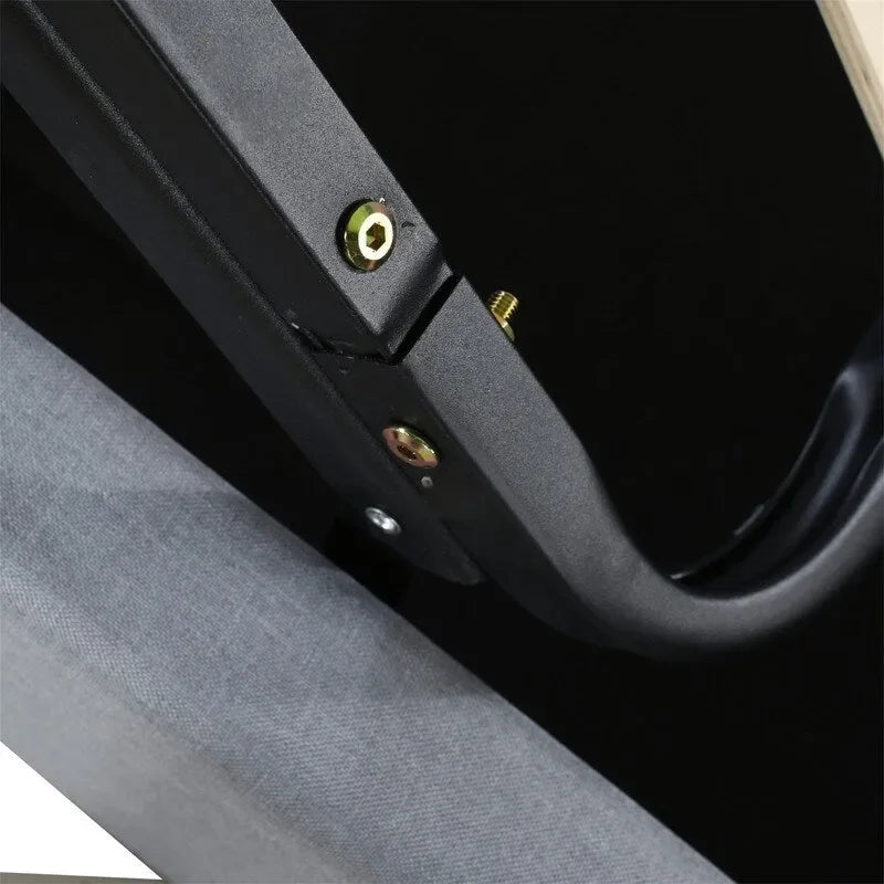 Twin/King Size Upholstered Platform Bed Frame a Hydraulic Storage System, Lift Up Storage Bed with Headboard and Slats Support