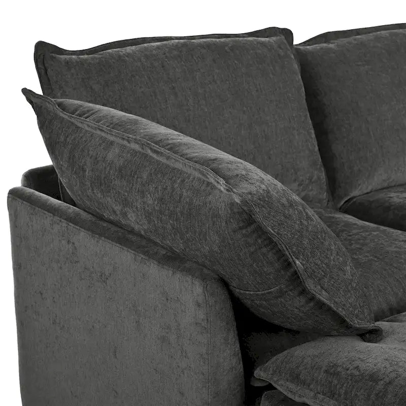 126 Polyester 8-Piece Modular Sofa Bed with Storage, Faux Double-Layer Cushions and Customizable Configuration