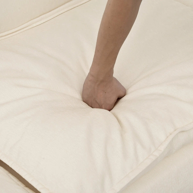 126 Polyester 8-Piece Modular Sofa Bed with Storage, Faux Double-Layer Cushions and Customizable Configuration