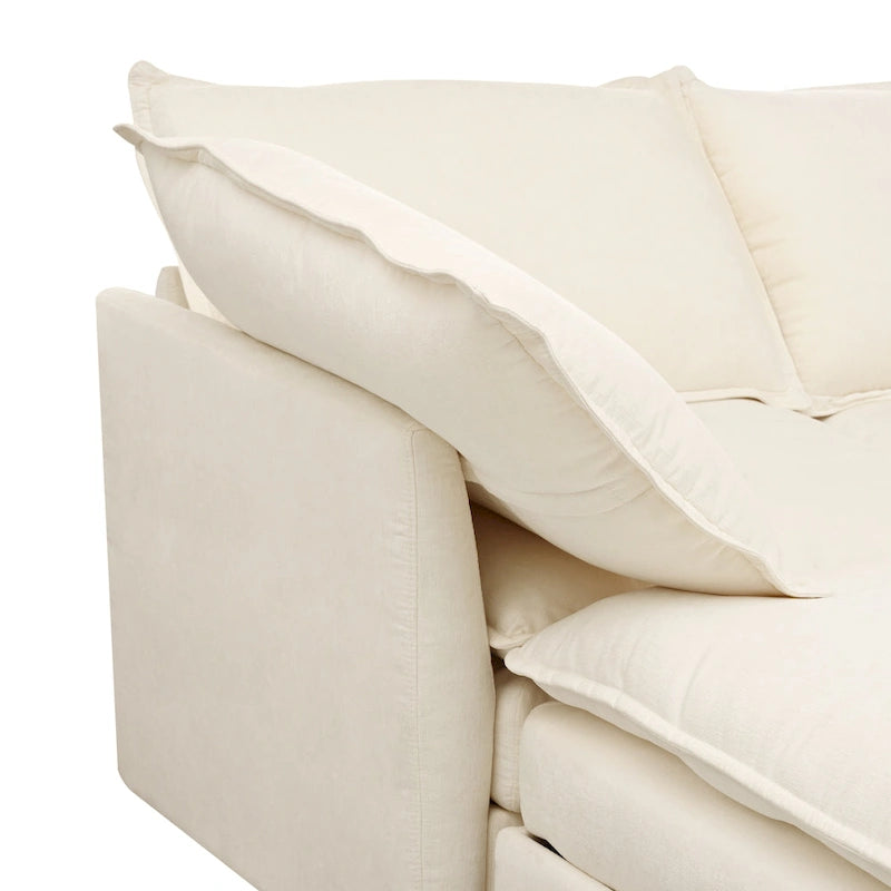 126 Polyester 8-Piece Modular Sofa Bed with Storage, Faux Double-Layer Cushions and Customizable Configuration