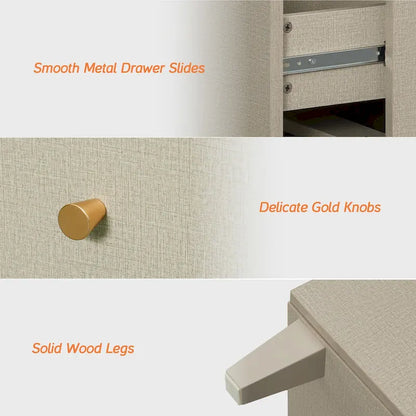 WAMPAT 3-in-1 Dresser Chests with 8 Drawers and 2 Doors for Bedroom