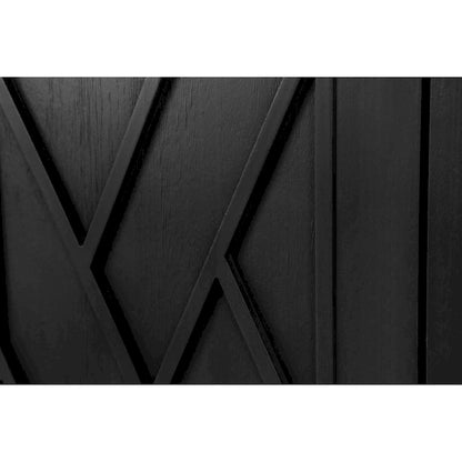 60 Modern Farmhouse Accent Cabinet with 4 Doors & Adjustable Shelf