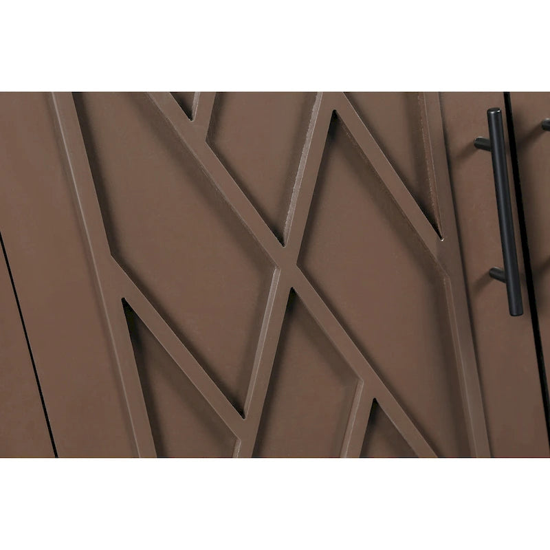 60 Modern Farmhouse Accent Cabinet with 4 Doors & Adjustable Shelf