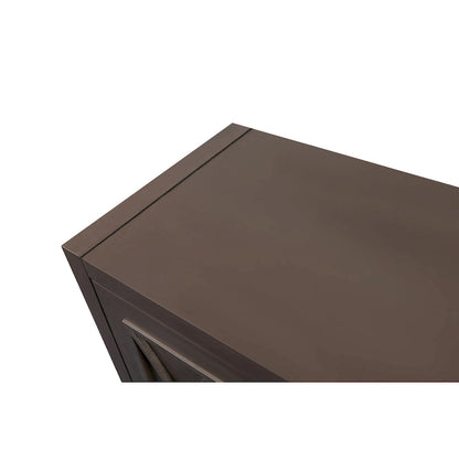 60 Modern Farmhouse Accent Cabinet with 4 Doors & Adjustable Shelf