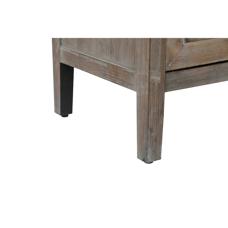 60 Modern Farmhouse Accent Cabinet with 4 Doors & Adjustable Shelf