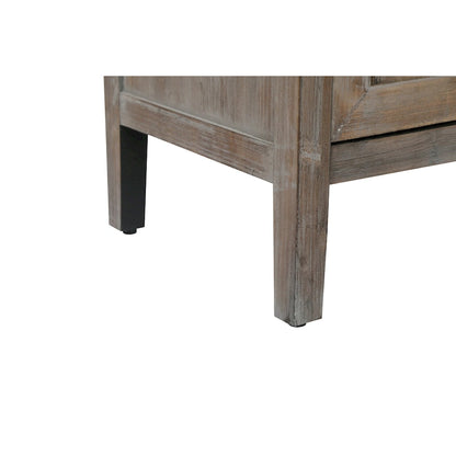 60 Modern Farmhouse Accent Cabinet with 4 Doors & Adjustable Shelf