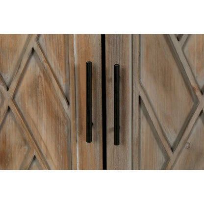 60 Modern Farmhouse Accent Cabinet with 4 Doors & Adjustable Shelf