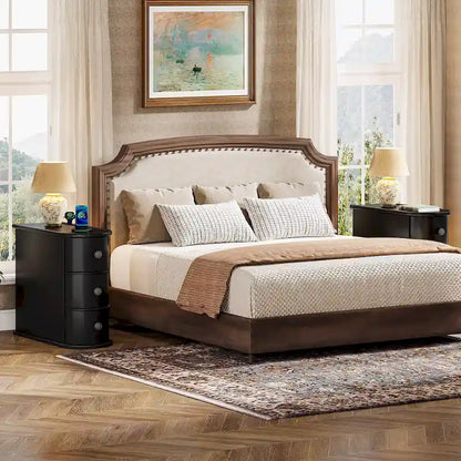 2 Drawer Narrow Side Table, Wood End Table