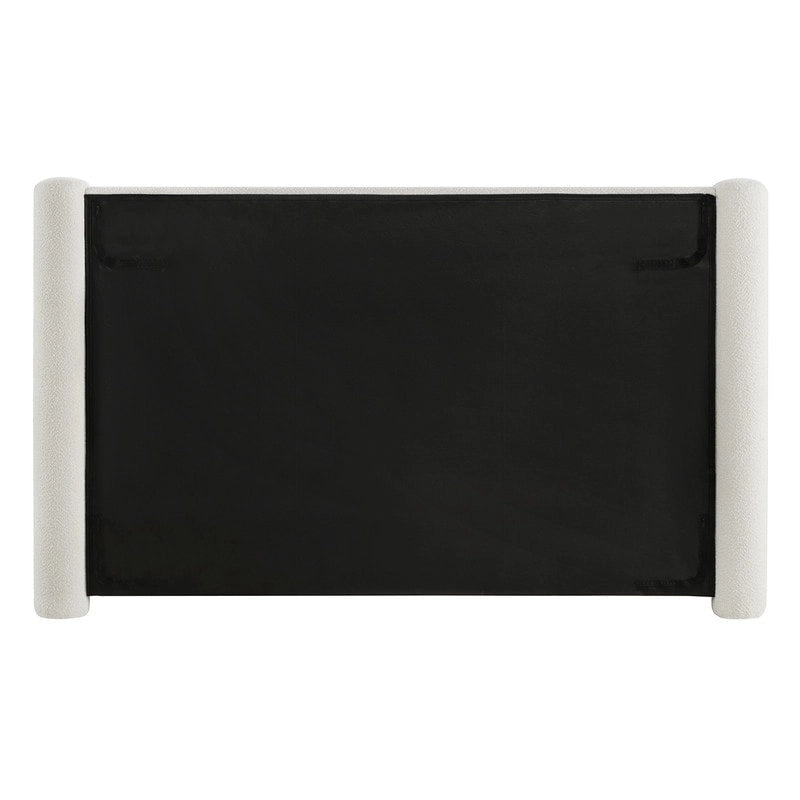 Modern Fully Upholstered Platform Bed Frame with Wide Headboard