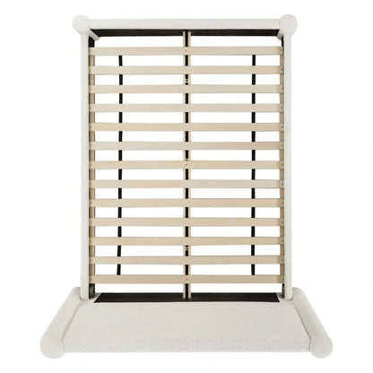 Modern Fully Upholstered Platform Bed Frame with Wide Headboard