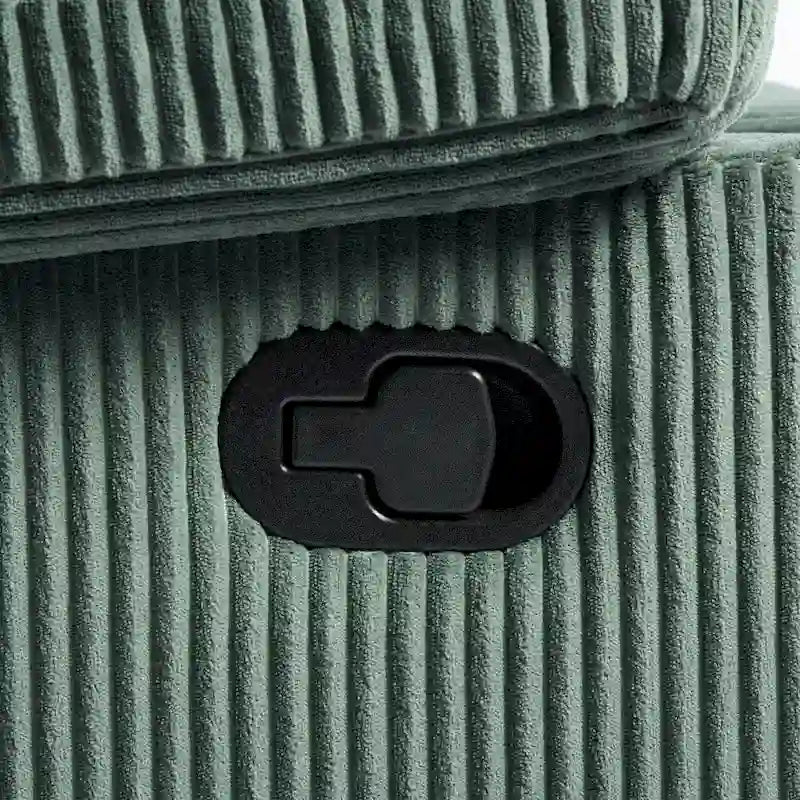 Modern Corduroy Manual Recliner Chair, Lounger Adjustable Recliners with Wide Armrest