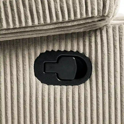 Modern Corduroy Manual Recliner Chair, Lounger Adjustable Recliners with Wide Armrest