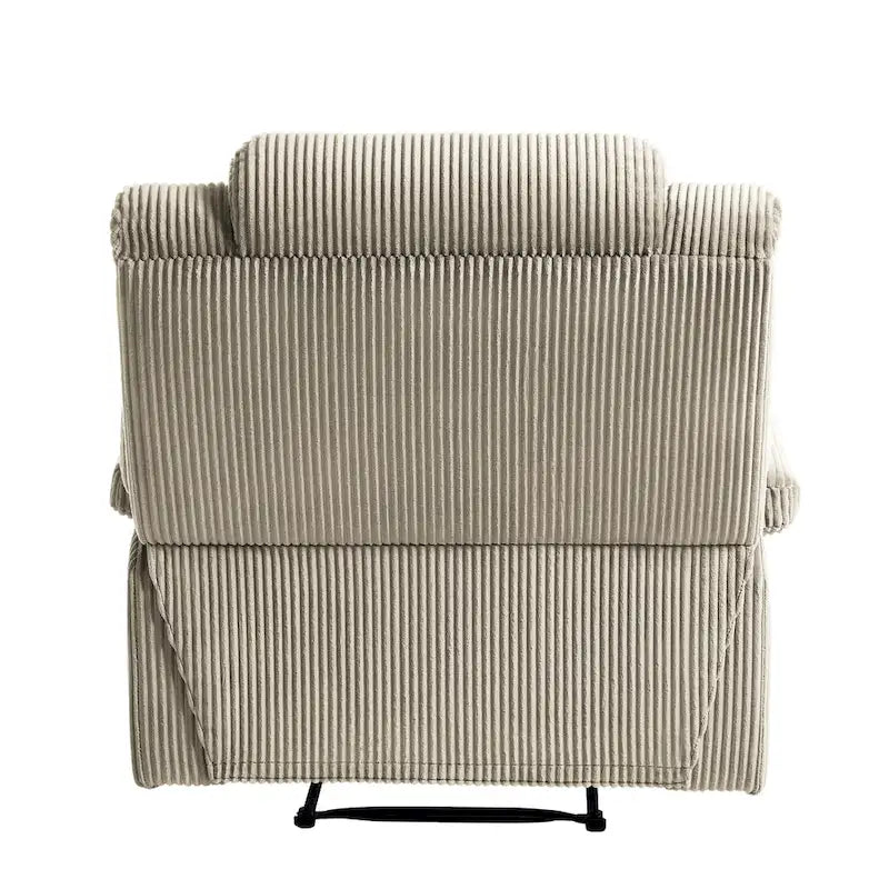 Modern Corduroy Manual Recliner Chair, Lounger Adjustable Recliners with Wide Armrest