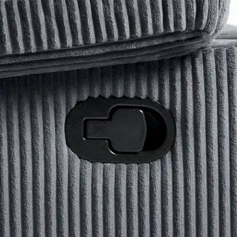 Modern Corduroy Manual Recliner Chair, Lounger Adjustable Recliners with Wide Armrest