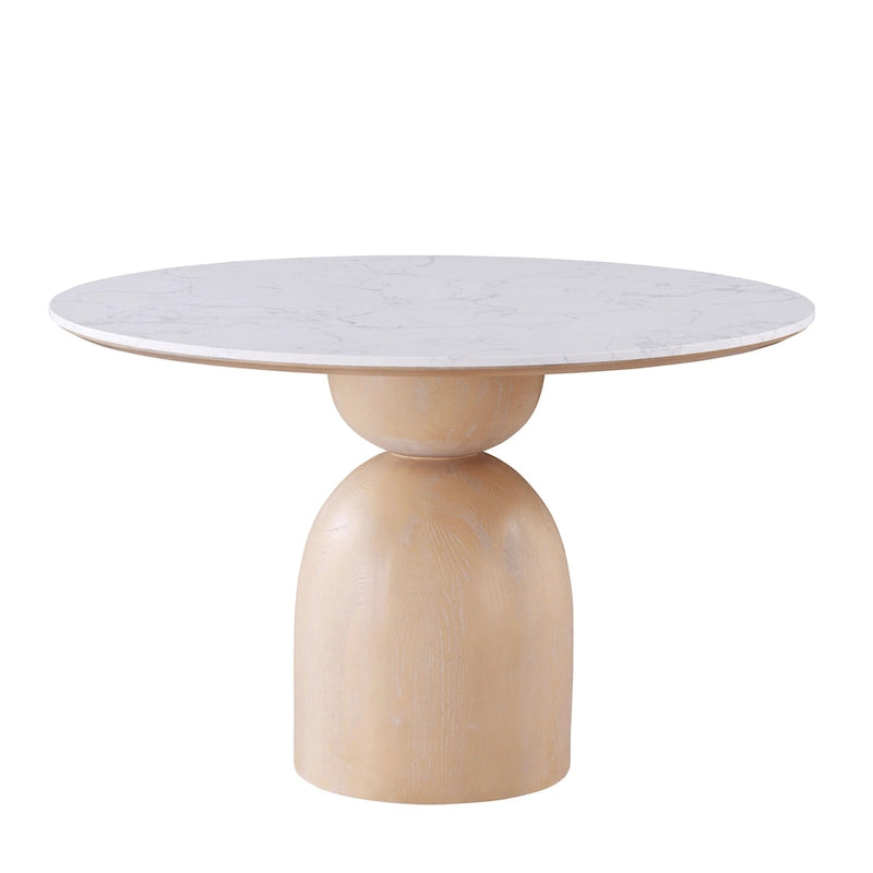 Furniture of America Darcy Modern Natural Wood Round Dining Table