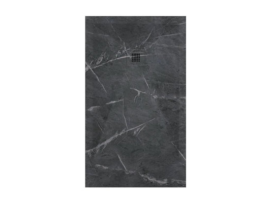 Shower tray with smooth 3D finish and colored grid - 110x70 cm