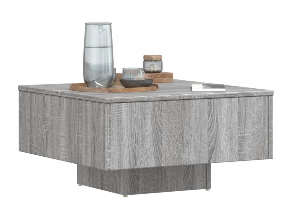 Grey coffee table 60x60x31.5 cm Engineered wood