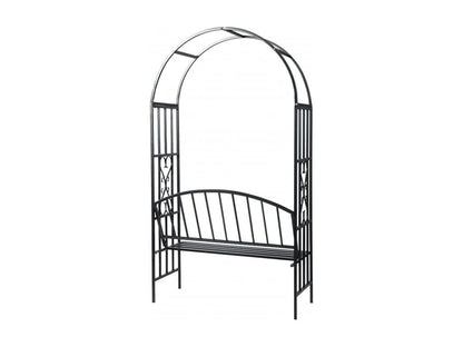 Garden rose arch with bench